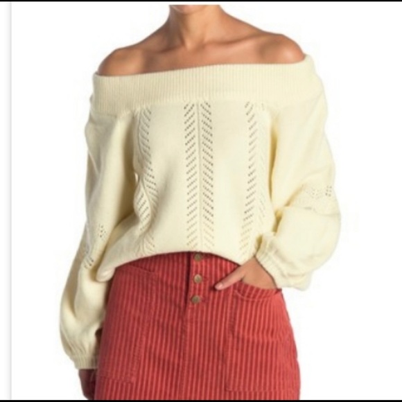 Mink Pink off shoulder sweater - Picture 4 of 11